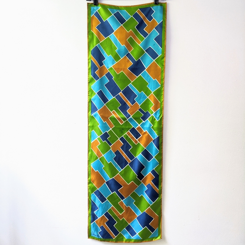 Vintage Vera Scarf - Colorblock - 70s Vera Neumann